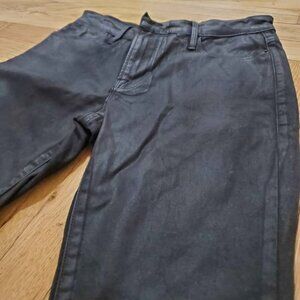 Frame Faux Leather Low Rise Black Denim Size 27